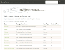 Tablet Screenshot of divorce-forms.net